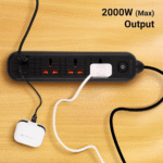 ZEBRONICS Power BAR 132 Extension Board – 2000W, Type-C, USB Ports