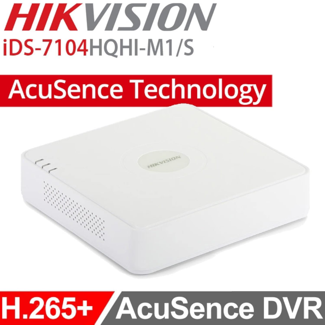 7604 DVR Hikvision iDS-7104HQHI-M1/S 4-Channel 1080P H.265 AcuSense DVR - Image 1