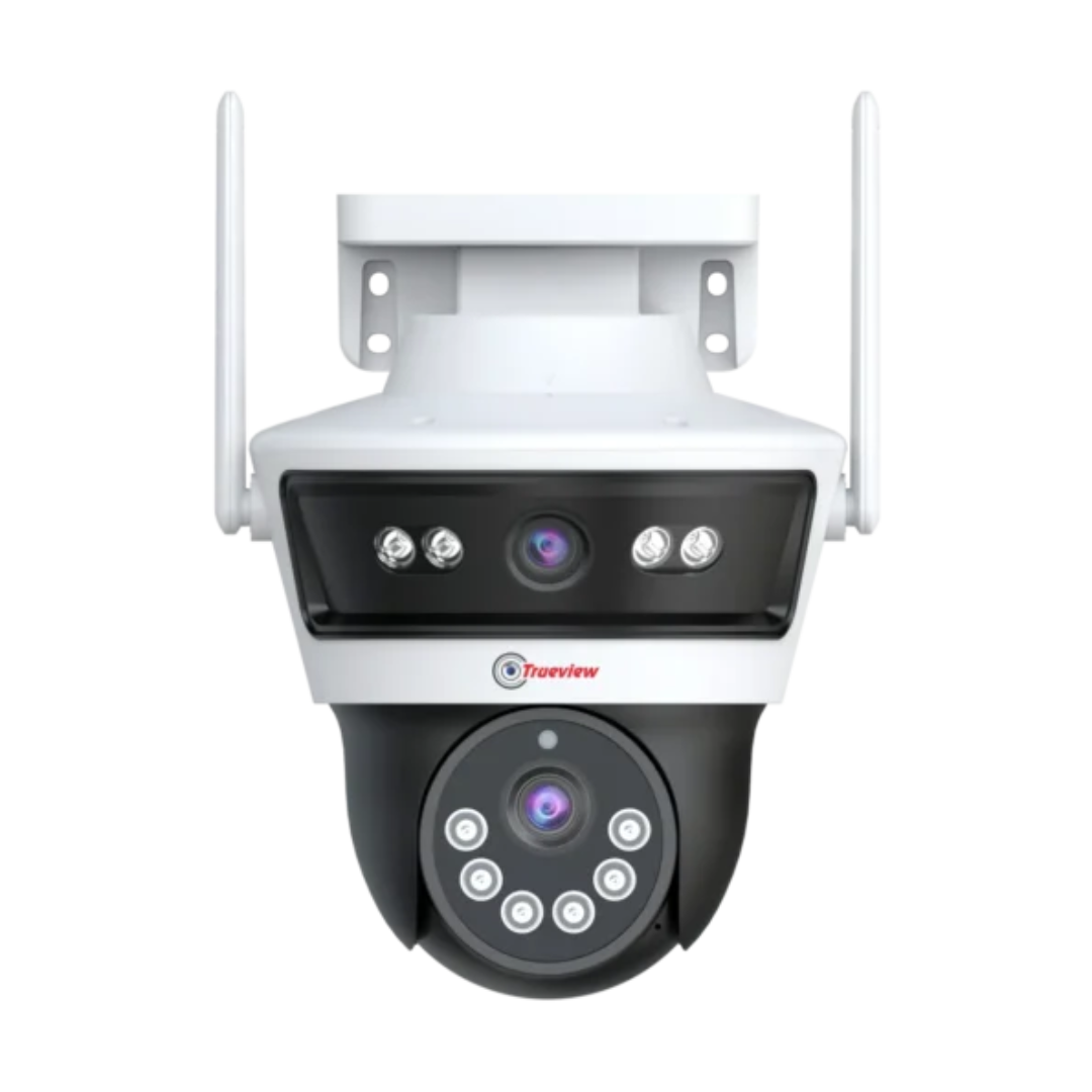 8213-A Trueview T18213-A | 2+2MP Wi-Fi Smart Linkage Mini Pan-Tilt Camera - Image 1