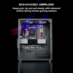 daWg V Series 110 Mini-Tower Gaming Cabinet – Grey | Compact Design, Efficient Cooling. - Image 2