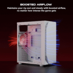daWg V Series 211 Mid-Tower Gaming Cabinet (White) – Sleek Design with Superior Storage - Image 2