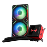DAWG W-L240AIO 240mm Liquid Cooler with 3.4” IPS Display – Black