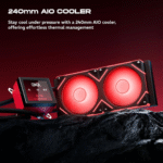 DAWG W-L240AIO 240mm Liquid Cooler with 3.4” IPS Display – Black - Image 2