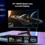 ZEBRONICS ZEB-N34A 34” Ultrawide Curved Gaming Monitor (180Hz)